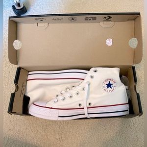 Never Worn Before White High Top Converse